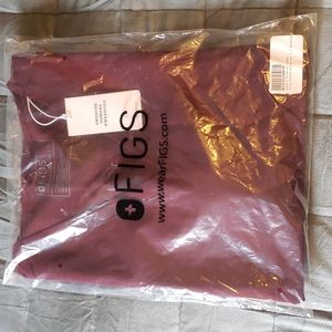 Burgundy Lg Figs Casma Scrub Top *New*